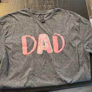 Gray Pink Donut Dad Shirt size XL